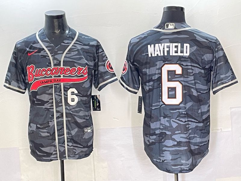 Men 2025 Tampa Bay Buccaneers #6 Mayfield Camo Joint Name Nike Limited NFL Jersey style 02